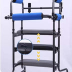 8 Wheels Walkers for Seniors, Height Adjustable Elderly Walking Mobility, Portable Medical Walker 350lbs Capacity, Standing & Walking Mobility Aid, for The Elderly, Disabled, Stroke