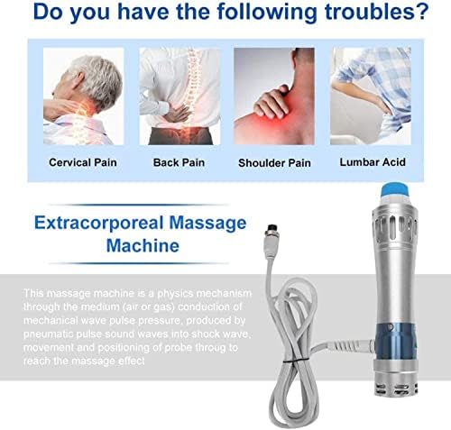 KLUFO Portable Shockwave Therapy Machine - Professional ED Treatment Machine with CE Approval, Deep Tissue Percussion Body Relax Muscle Pain Relief Massager for Neck Back Shoulder Foot