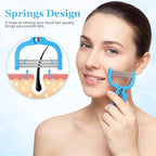 3pcs Facial Hair Remover, Stainless Steel Spring Face Epilator for Forehead Cheeks Upper Lip Chin for Women & Men Smooth Face Hair Remover