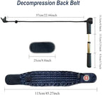 Decompression Back Belt for Pain Relief,Lower Back Traction Device for Women and Men One Size Fits 29-49 inches Waist (Blue)