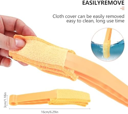 6pcs Window Venetian Blind Cleaner Duster Tool, Include 4pcs 7 Finger Blind Duster Brush & 2pcs Shutter Cleaner Brushes, Air Conditioner, Wood & Vinyl Blinds,for Blinds Air Conditioner Vent Keyboard