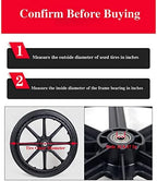 (1PR,Black) Wheelchair rear wheel replacement 24x1"wheel,Rear Wheel Assembly for 16-18-20 Inch Wheelchairs, Replacement parts (24 * 13/8(2count))