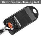 Linkidea Portable Rubber Razor Blade Cleaner Tool for Shaver Maintenance, Prolongs Razor Use Life, Compatible with Gillette Basic 5, Fusion, ProGlide (Black)
