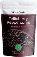 Viva Doria Tellicherry Black Peppercorns, Whole Black Pepper, 12 oz (340g)
