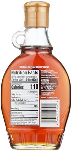 Shady Maple Farms Organic Grade A Amber Maple Syrup, 8 Fl Oz
