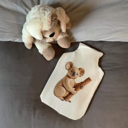 Azeeda 'Carved Koala' Hot Water Bottle Cover (HW00049286)