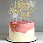 Happy New Year Cake Topper，New Year's Eve,Christmas,Happy Holidays Party Decorations ，Cheers to 2024 Cake Toppers ，2024 Happy New Year Party Decorations. (4)