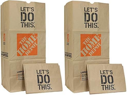 Home Depot Heavy Duty Brown Paper 30 Gallon Lawn and Refuse Bags for Home and Garden (30 Lawn Bags)