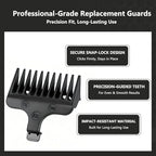 Beard Trimmer Guide Comb Set-Compatible with Wahl 40mm Detachable T-Blade Trimmer Models,8 Full Size Attachment Guards from (1/16" to 1/2")，8 Pack