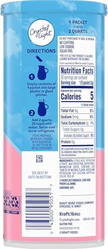 Crystal Light Pink Lemonade Drink Mix, 12-Quart 2.9-Ounce Canister (Pack Of 3)