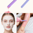 4PCS Silicone Wax Stick, Reusable Non Stick Waxing Applicator, Hair Removal Waxing Spatulas, Popsicle Sticks for Beauty Cosmetics Home Salon Body Use