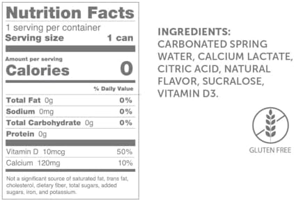 Get More Vits Vitamin D Sparkling Spring Water – Mango & Passionfruit, 12 x 330ml Cans – Sugar-Free, Low Calorie – 200% Daily Dose of Vitamin D plus Calcium – Immune System & Bone Support – Vegan &
