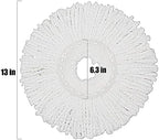 5 Replacement Mop Micro Head Refill for 360° Spin Magic Mop-Microfiber Replacement Mop Head-Round Shape Standard Size