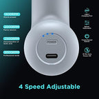 NEPQ Mini Massage Gun, SK6 Fascial Gun Portable Deep Tissue Percussion Muscle Back Head Massager for Pain Relief with 4 Massage Heads 4 Speed High-Intensity Vibration Rechargeable (Gray)