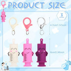 3 Pcs Nurse Ampule Opener Keychain, Vial Opener Ampule Breaker Nurse Accessories, Nurses Week Gifts Appreciation Graduation Gifts (Translucent White,Purple,Pink)