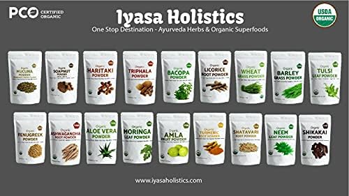 Organic Soapnut Powder (Reetha Powder) 8oz - Natural Organic Laundry Detergent - Multi-Use Hair, Skin & Household Cleanser - Plant-Based Cleanser, Shampoo & Conditioner by Iyasa Holistics