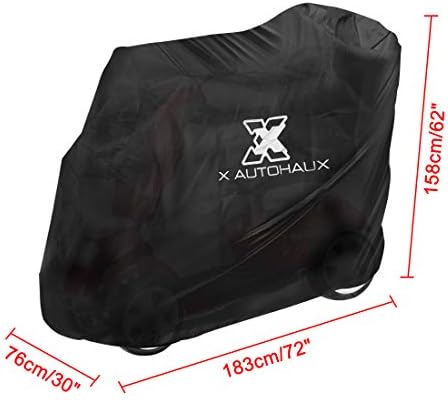 X AUTOHAUX Motorbike Mobility Scooter Cover 210D Oxford Waterproof Snow Rain Sun Protect Cover