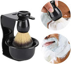 Shaving Brush Set, 3 in 1 Men Hair Shave Brushes Bowl Stand Shaving Cream Soap Razor Holder Mug Kit Soft Nylon Cleaning Tool for Wet Father Husband Boyfriend Birthday Dad Valentines Day Gifts Women