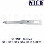 25 x NICE FINE 91 Sterile Stainless Steel Chisel Blades with Four Sided Spear Point Tip for Hair Transplant Surgery FS91