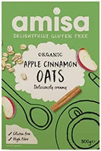 Amisa Organic Gluten Free Porridge Oats with Apple & Cinnamon 300g