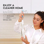 Turbo Microfiber Bottle Brush Cleaner Pack - Set of 5 Bottle Brushes for Cleaning Baby Bottles, Water Bottles, Tumblers, Wine Decanters, Flask, Bong, Vase Cleaner - One Straw Cleaner Brush