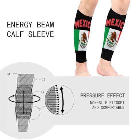 Mexico Flags 1 Men Women Calf Compression Sleeve for Unisex Sports Support Running Basketball Football Leg Sleeves Protection Cycling
