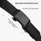 Mens Belt, Running Work Belts for Men, Holeless Adjustable Canvas Web Belts, Casual Dress Business Belt