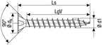 SPAX T-Star Plus 1197000450703 Universal Screw Stainless Steel A2 4.5 x 70 mm Pack of 100 Countersunk Head Fully Threaded 4CUT