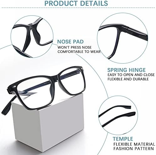 Progressive Multifocus Reading Glasses for Women, Blue Light Blocking Ladies Computer Readers with Spring Hinge.