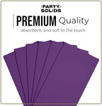 Party Solids Purple Dinner Napkins Disposable 8" x 4" Folded - 40 Pcs 2 Ply Purple Napkins Disposable Paper Guest Towels for Bathrooms, Dinners, Everyday Parties & Party Supplies