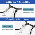 Eyeglasses Nose Pads, 5 Pairs Soft Silicone Air Chamber Glasses Nose Pads Replacement Kit, 3 in 1 Mini Screwdriver Glasses Repair Kit with Screws, Nose piece/Nose Pads for Glasses Sunglasses