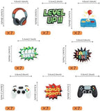 56 PCS Edible Video Game Cupcake Toppers Wafer Paper Game On Controllers Cupcake Picks Edible GamePad Cake Decorations for Game Theme Baby Shower Kids Boys Gamer Birthday Anniversary Party Supplies