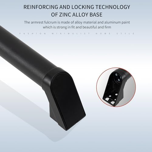 4 FT Modern Aluminum Handrail Set - ADA Compliant Indoor & Outdoor Stair Railing. 1.4" Diameter Grab Bar. Wall-Mounted with 90°Wall Return End. Ideal for Safe Grip，Rust Free(Matte Black, 4 FT)