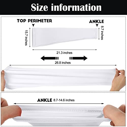 Skylety Leg Sleeves Compression Long Knee Sleeve UV Protect for Men Women Sport Basketball Football