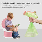 Travel Potty for Toddler, Portable and Foldable Toilet, Apply to Seat Emergency Toilet for Car, Camping, Outdoor, Indoor (pink, small)