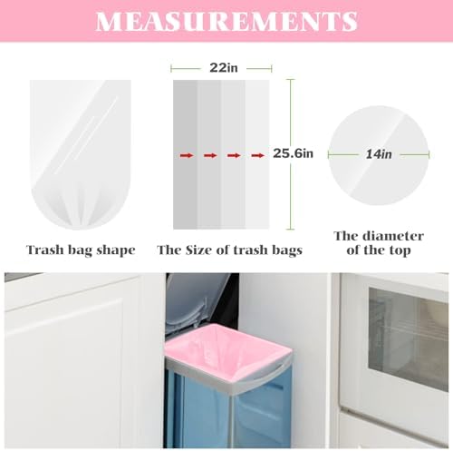 8 Gallon 80 Counts Colorful Clear Medium Trash Bags,Fit 7,8,9,10 Gal Garbage Bags by Teivio, 30 Liter Thick Bathroom Can Bin Liners,Plastic Bags for Home Office Kitchen, Multicolor