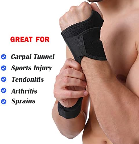 NuCamper Wrist Brace Carpal Tunnel for Men Women Fit Left and Right Hand,Lightweight Adjustable Wrist Support Brace for Tendinitis,Sprains Arthritis,Pain Relief,Compression Wrist Wrap for Sports,Workout and Daily Use…