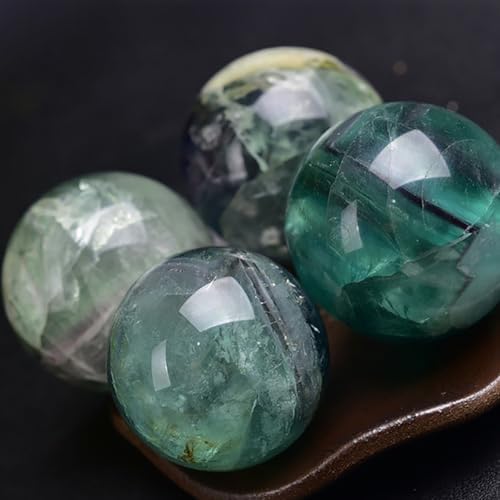 6-7CM/2.36-2.76inch Natural Crystal Ball Fluorite Sphere Polished Divination Ball Decorative Sphere Healing Crystals Ball Crafts Healing Stone Collect Gifts Home Decoration(Fluorite, 60-70mm)
