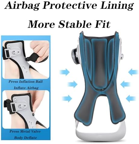 SFKLYU Foot Drop Orthosis Ankle Brace Support, AFO Drop Foot Brace Orthosis, Lightweight Foot Support for Hemiplegia Stroke Shoes Walking,A1 Left,S
