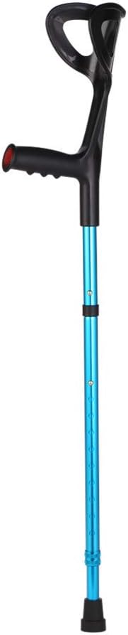 Lightweight Foldable Forearm Crutch, Aluminum Walking Stick,Height Adjustable, Ergonomic Handle with Comfortable Grip 2ZG-02BM (Blue)