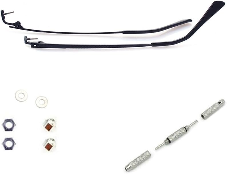 QYAJS 1 Pair Metal Frame Arms Rimless Glasses Legs Eyeglass Replacement Temple Eyewear (Single Hole)