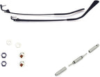 QYAJS 1 Pair Metal Frame Arms Rimless Glasses Legs Eyeglass Replacement Temple Eyewear (Single Hole)
