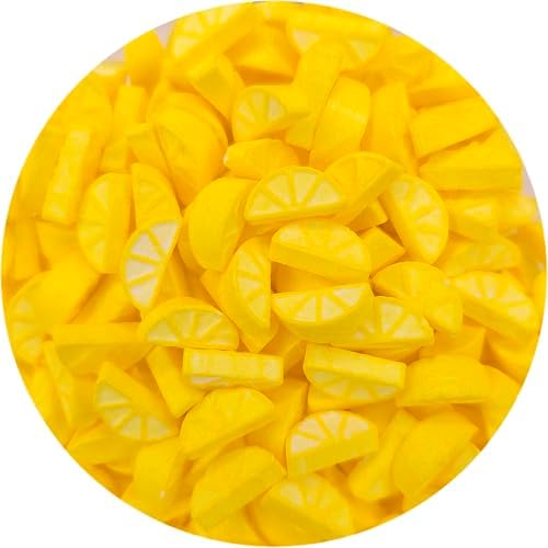 NCS Lemon Wedge Shaped Edible Sprinkles – Yellow Cupcake & Cake Decorations, 8 oz