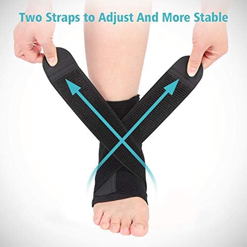 Ankle Brace, Adjustable Wrap Compression Ankle Support, Breathable Nylon Material Elastic Sleeve for Sports Acute Injury Prevention, Relief for Chronic Ankle Pain, Arthritis, Tendonitis, 1Pcs