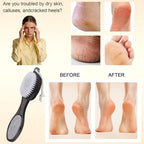 Foot Brush and Pumice Stone for Feet, 4-in-1 Foot File Callus Remover, Feet Scrubber Brush, Rasp and Sand Paper Pedicure Tools, Multi Purpose for Home Foot Care, 2 Pcs, Clear Black and Pink