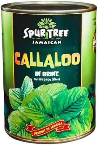 Spur Tree Jamaican Callaloo in Brine – Authentic Jamaican Greens, Ready-to-Use, Perfect for Vegan & Caribbean Dishes, 19oz Can