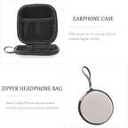 2pcs Earbuds Carrying Box and Hard Disk Pouch Eva Earphone Storage Bag with Zipper Portable Headphone Case for Travel and Daily Protection