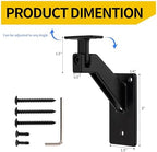 6FT Matte Black Handrails Kit for Indoor Outdoor Stairs，Modern Aluminum Handrail Set,2" X1" Grab bar,Adjustable 304 Stainless Steel Brackets Included，Rust Free