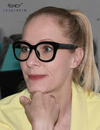 Eyekepper Oversized Progressive Readers Women - UV Protection Multifocus Computer Readers - Noline Trifocal Reading Glasses - Black Frame