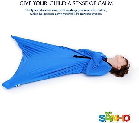 SANHO Dynamic Movement Sensory Sox, Small, 3-5 Years, 40" H x 27" W,Good for Height:30"-41", Blue